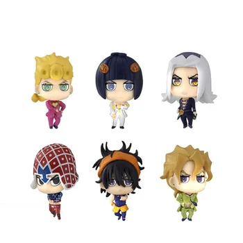 

6pcs Cute JoJo Adventure Anime Figures Cartoon Action Figure Collection Children toys gift 4.5cm