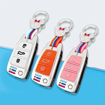 Custodia/cover per Chiave/telecomando Per Audi A3 A4 A5 C5 C6 8L 8P B6 B7 B8 C6 RS3 Q3 Q7 TT 8L 8V S3 portachiavi accessori auto 6 Custodia/cover per Chiave/telecomando Per Audi A3 A4 A5 C5 C6 8L 8P B6 B7 B8 C6 RS3 Q3 Q7 TT 8L 8V S3 portachiavi accessori auto - In Lega di zinco di Chiave Dell automobile di Caso Della Protezione Della Copertura Per