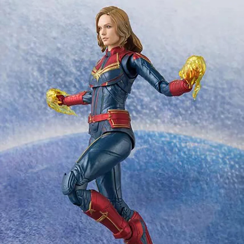 Капитан Марвел Мститель 4 эндшпиль фигурка игрушки Carol Danvers легенды капитан фигурка ПВХ подвижные супер игрушки в виде героев