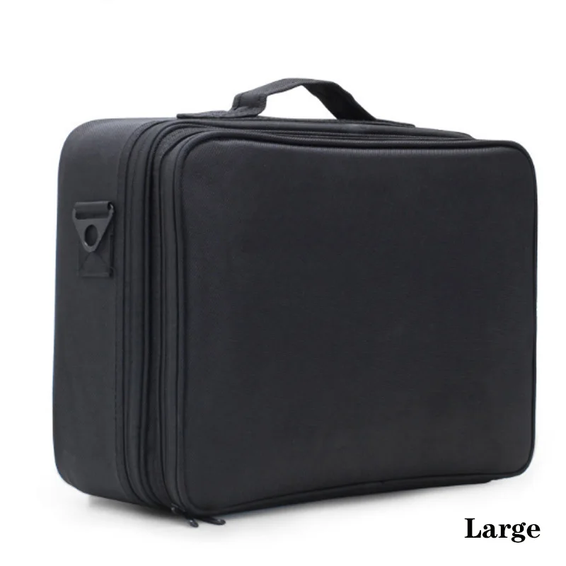 Black Large Распродажа, профессиональная косметичка, косметичка, органайзер для туалетных принадлежностей, женские дорожные косметички, большая вместительность, косметичка, чемоданы для макияжа - Цвет: Black Large