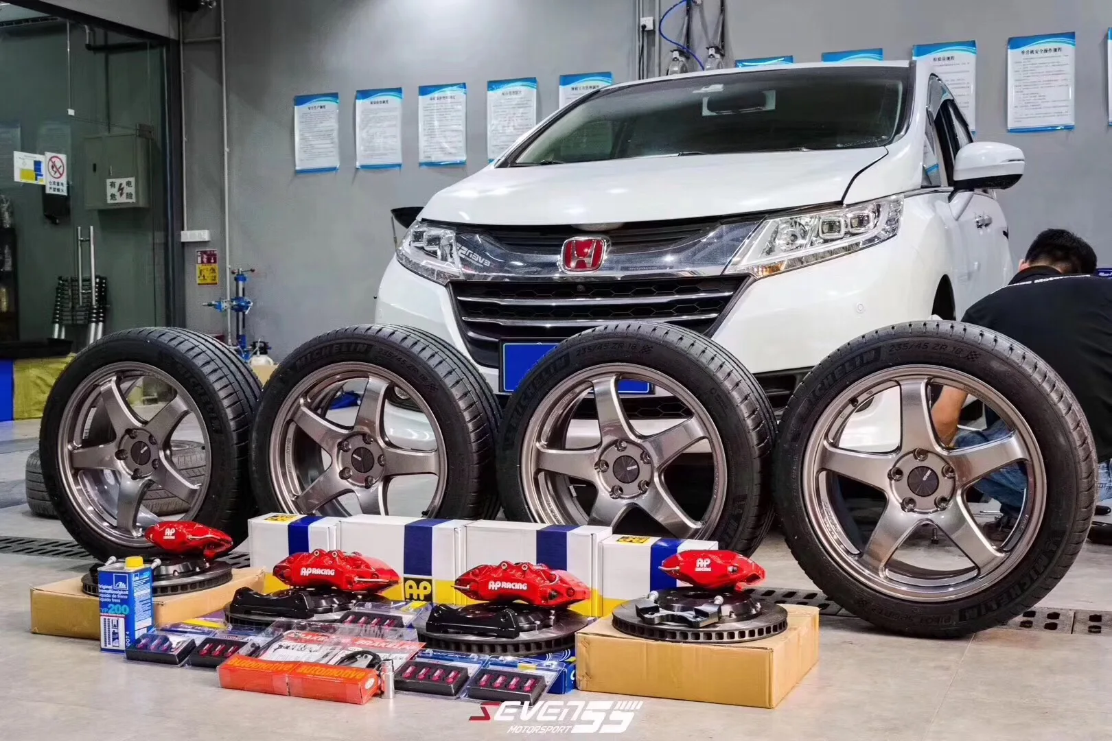 CZV тормоза BBK Honda последняя модель Odyssey RC обновление передний 6 горшок AP9040 задний 2 горшок AP7700 тормозной комплект