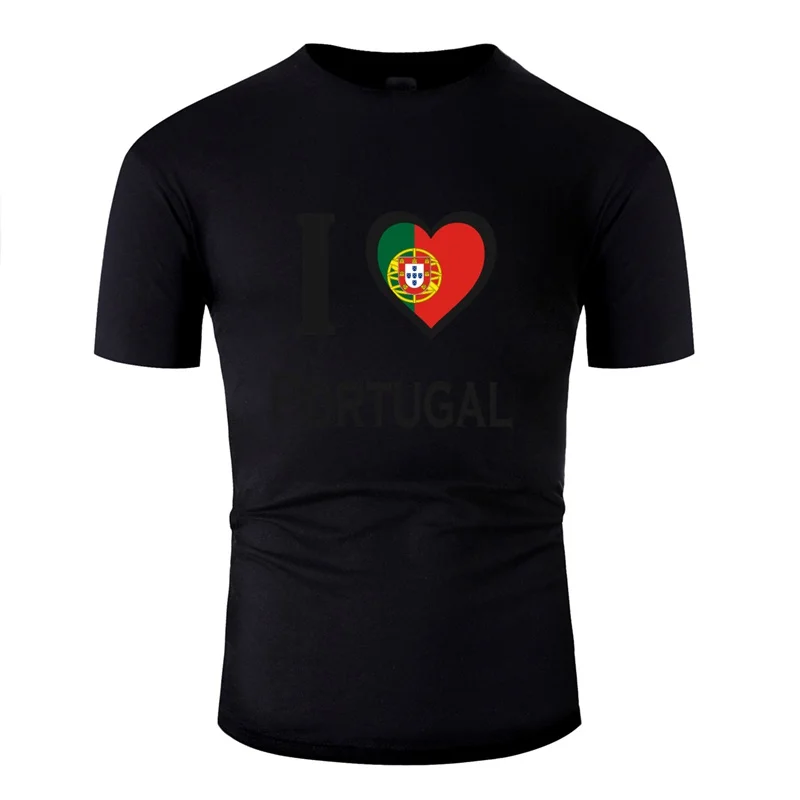Трикотажная футболка с надписью I Love Portugal для мужчин; женские футболки для отдыха; большие размеры; S-5xl