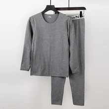 Модные теплые мужские новые пижамы PJ костюм зимняя мужская одежда для сна с длинными рукавами Ночное белье плюс размер 3XL o-образным вырезом 2 шт. рубашка и брюки домашняя одежда