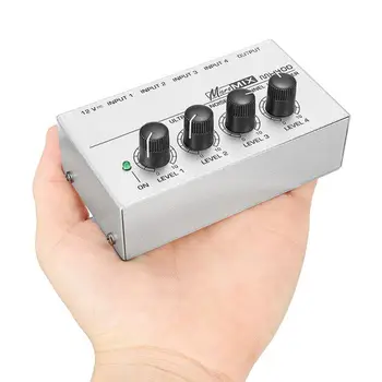 

4 Channel Audio Mixer For Family KTV Portable Mini Micro Low Noise Karaoke Stereo Mixer