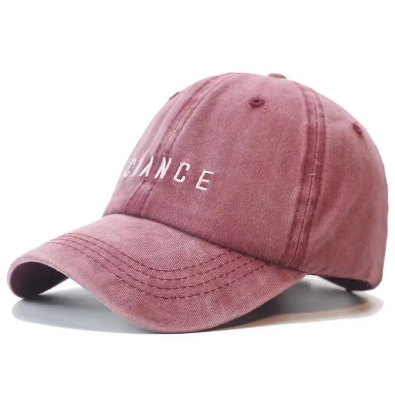 Бордовый Новинка хлопковая бейсбольная кепка хип-хоп кепка Snapback Кепка для мужчин женщин папа шляпа Вышивка Повседневная Кепка Casquette - Цвет: Бордовый
