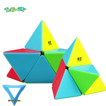 

QIYI 2x2 pyramid cube stickerless magic cubes professional 2x2x2 Educational Puzzle cubo magico Special Toys For Children Kids