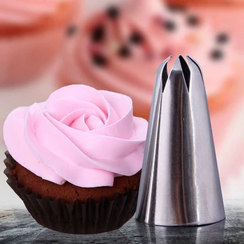 

Flower Icing Nozzles Stainless Steel Pastry Tube Cream Icing Piping Tips Nozzle Fondant Cake Decorating Tools