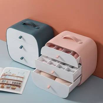 

New Combined Underwear Storage Box, Three-in-one Underwear Storage Box with Compartments, Drawer Storage Box