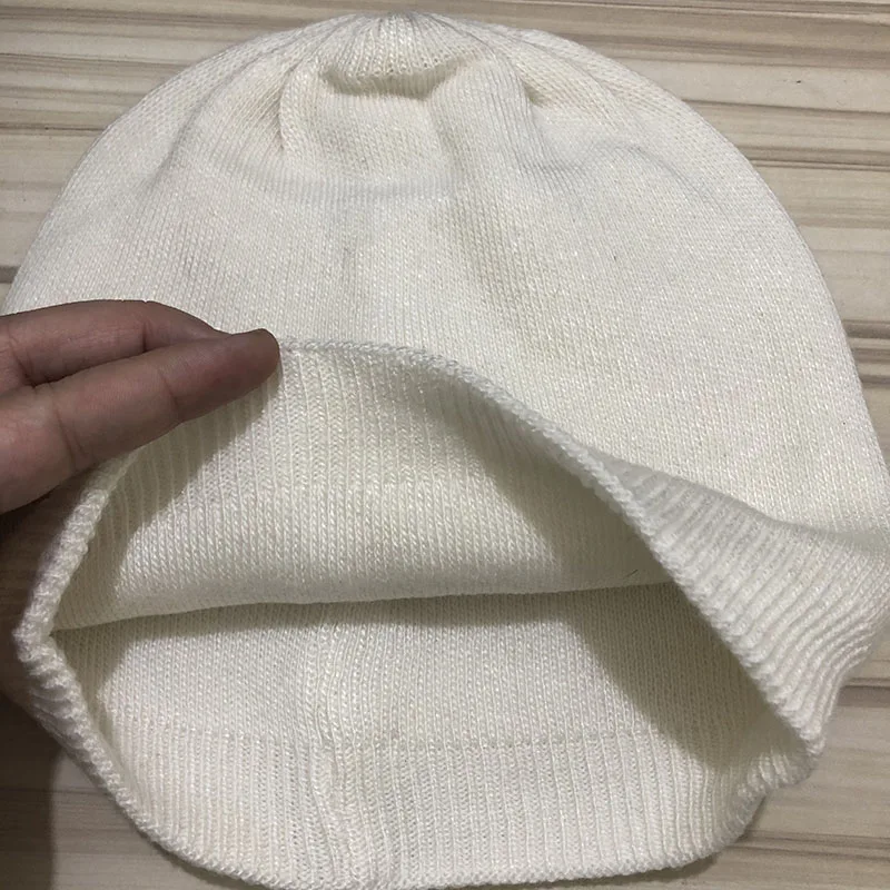 Spring  Atumn Winter Hats for Women Knitted Beanie Cap Girls Wool Brand Hat with Shining Rhinestone Female Casual Hats 5