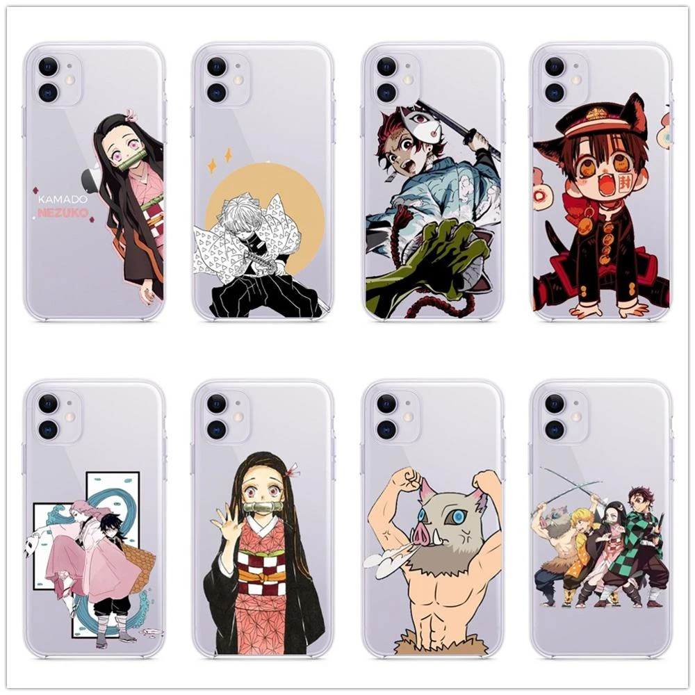 Demon Slayer Case For Iphone 11 Pro 6 6s 7 8 Plus X Xr Xs Max Phone Cases Newest Japan Anime Kimetsu No Yaiba Black Cover Coque Phone Case Covers Aliexpress