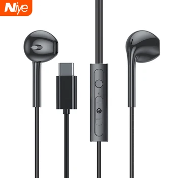 

Type-C Wired Earphone In-Ear Headsets USB C Microphone Headset Type C Wired Earbuds Stereo Sport Headset HIFI Earpiece For Phone