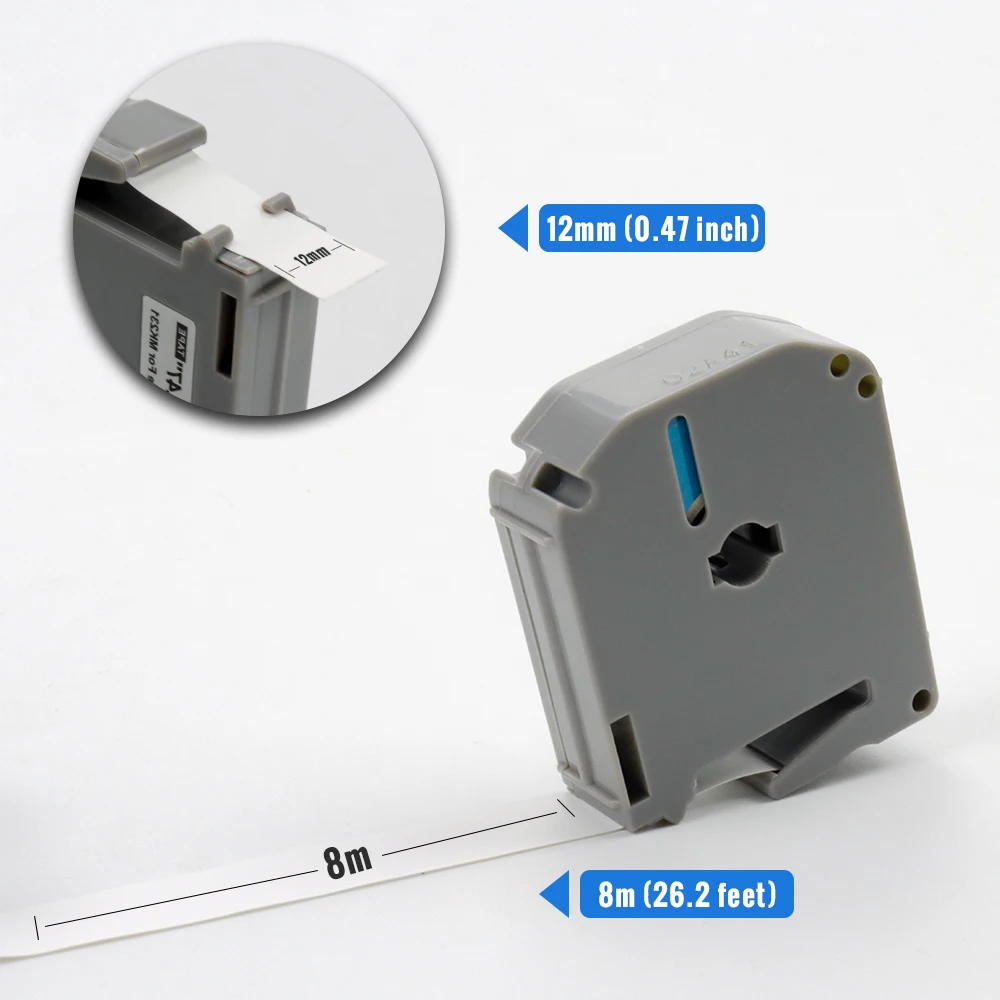 Absionc 12 мм черный на красном MK 431 этикеточная лента MK431 M K431 для Brother P touch