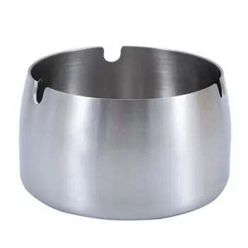 

Stainless steel ashtray antiskid and scratch resistant easy to place and secure Convex bottom design 1 pcs