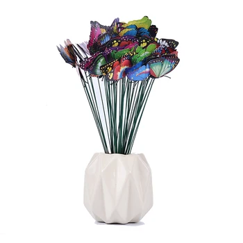 

5Pcs/Bunch Butterflies Garden Yard Planter Colorful Whimsical Butterfly Stakes Decoracion Outdoor Decor Flower Pots Decoration