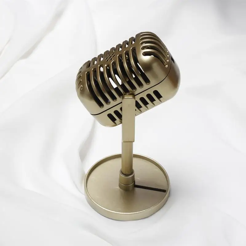 Simulation props microphone Classic Retro Dynamic Vocal vintage microphone Universal Stand for Live Performance Recording wireless headphones with mic Microphones