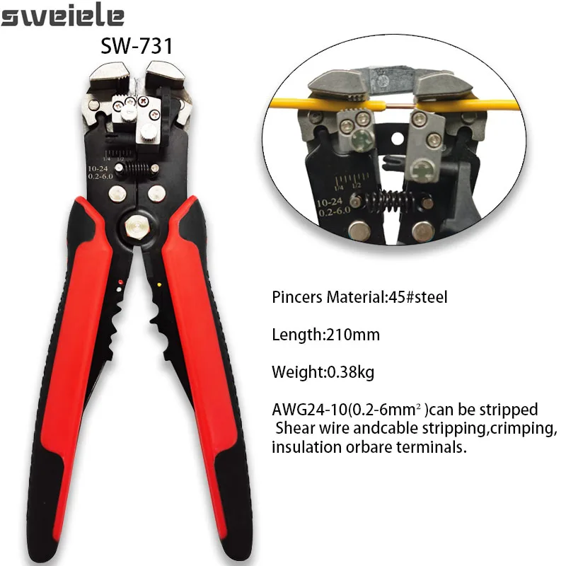 Multifunctional Automatic Wire Stripper  Cable Cutting Crimping  Terminal 0.2-6.0mm² Professional Electrician  Wire Tool woodworking plane Hand Tools