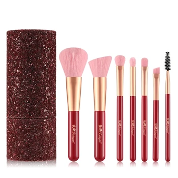 

7PCS Set Magnetic makeup Brush For Blush Eyeshadow Lipline Nylon Hair With Glitter Box For Women Daily Makeup Cosmetic Tool