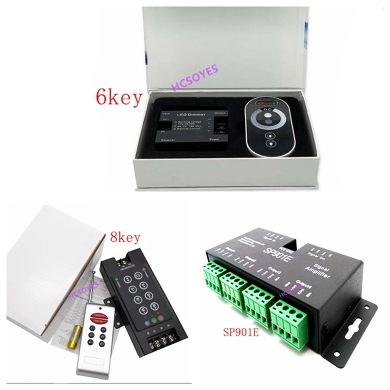 6key 8key SP901E SPI усилитель сигнала RF пульт дистанционного управления беспроводной RGB контроллер 18A 30A 216 Вт 360 Вт 720 Вт светодиодный RGB/одноцветная полоса DC5-24V