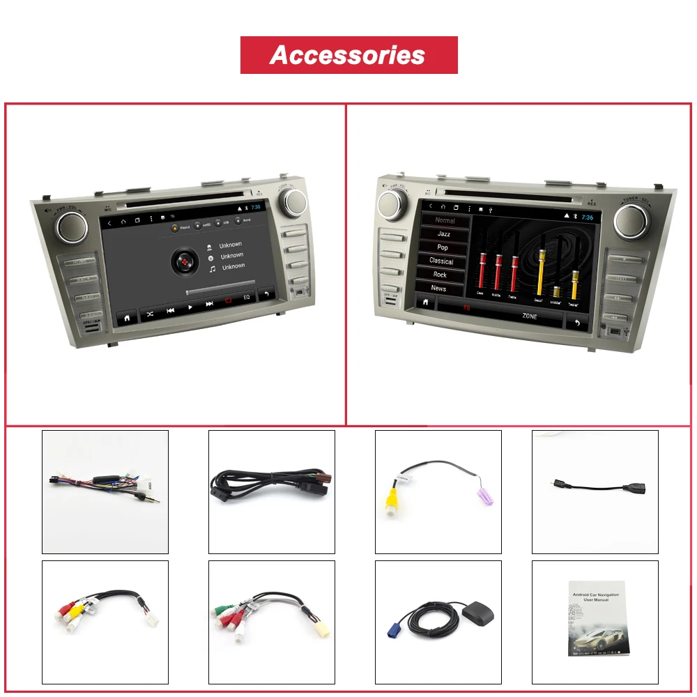 Best Bonroad 8" 2Din Android 8.1 Car DVD Video Radio GPS Navigation For Camry 2007-2011 Car multimedia playr Stereo Ram2G Rom16G 4 Best Bonroad 8" 2Din Android 8.1 Car DVD Video Radio GPS Navigation For Camry 2007-2011 Car multimedia playr Stereo Ram2G Rom16G 4