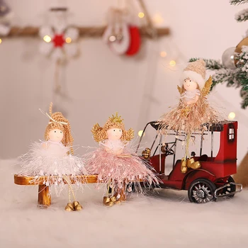 

3pcs Practical Lightweight Reusable Angel Pendant Kids Children Christmas Tree Window Decoration Angel Doll Pendant