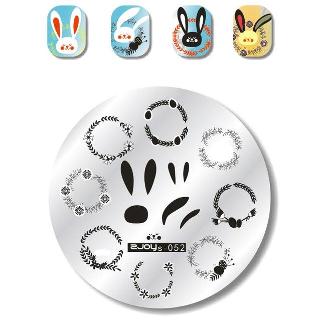 Round Nail Stamping Plates Butterfly/Constellation/Leaf/Bird Stainless Steel Image Stencils Printing Nails Decor 5.5cm Tool