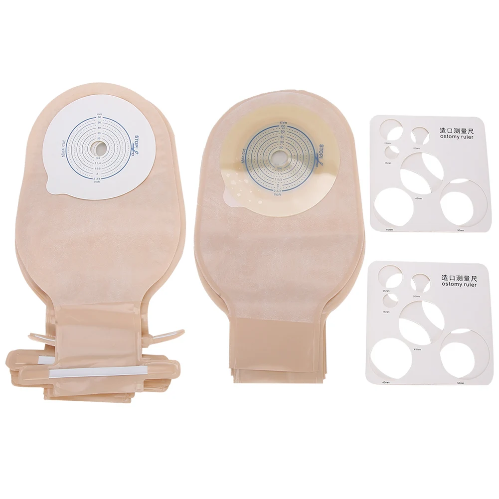 10pcs One Piece System Drainable Ostomy Bag Pouch Stoma Cover Urine 60mm Opening Ostomybagsdrain Valve Colostomy Stoma Care Adult Diapers Travel Devices Aliexpress