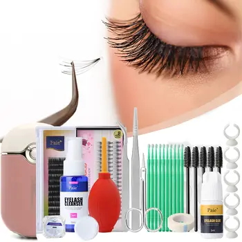 

Professional Training False Eyelash Extension Set Eye Pads Glue Ring Brush Tape Holder Kit For Eyelash Grafting Mannequin Makeup