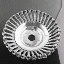 8 дюймов 25 мм диаметр прочные стальные проволочные щетки стальной проволоки прополка колеса подходит для прямого вала садовый столб инструменты