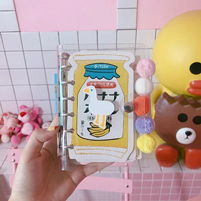 Kawaii A6 ежедневник DIY планировщик Органайзер корейский милый блокнот в сетку, пулевые журналы спираль вкладка кольца записная книжка подарок - Цвет: Duck (small)