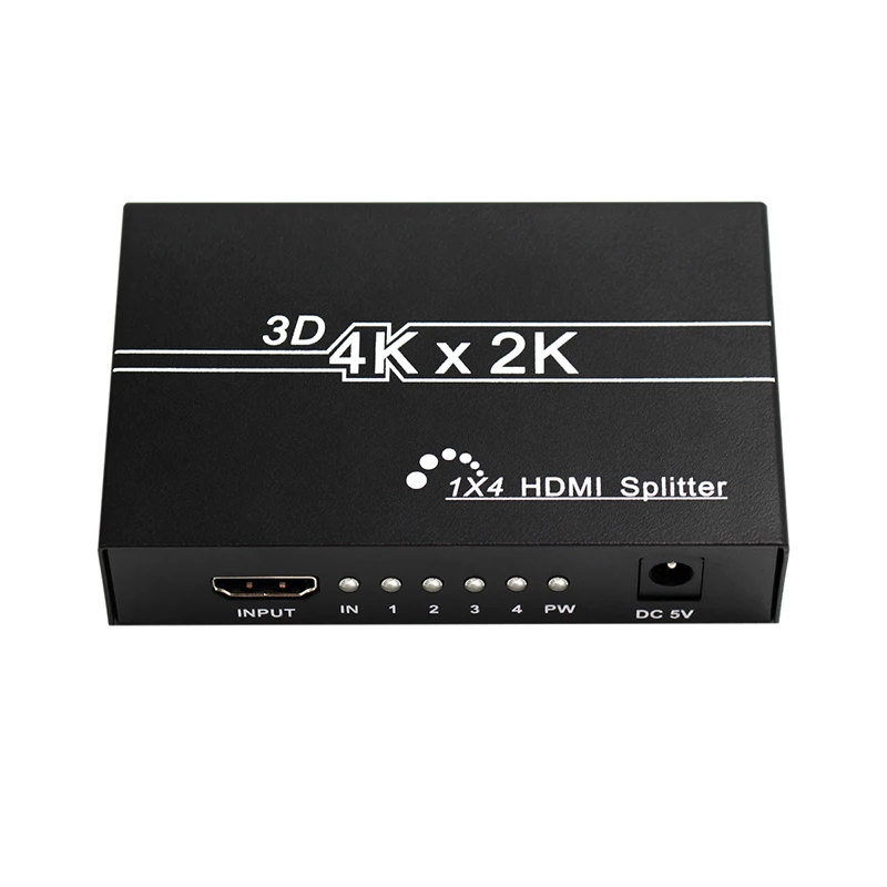 4K 3D Hdmi Splitter Amplificatore 1 in 4 Out Interruttore per Audio Hdtv Full Hd 1080P 1X4