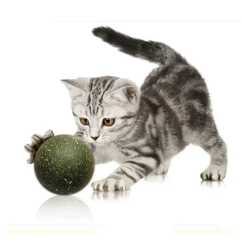 Pet Cat Catnip мяч для чистки зубов кошек улучшает аппетит игрушки-Жвачки Кот полезный, безопасный угощение Z