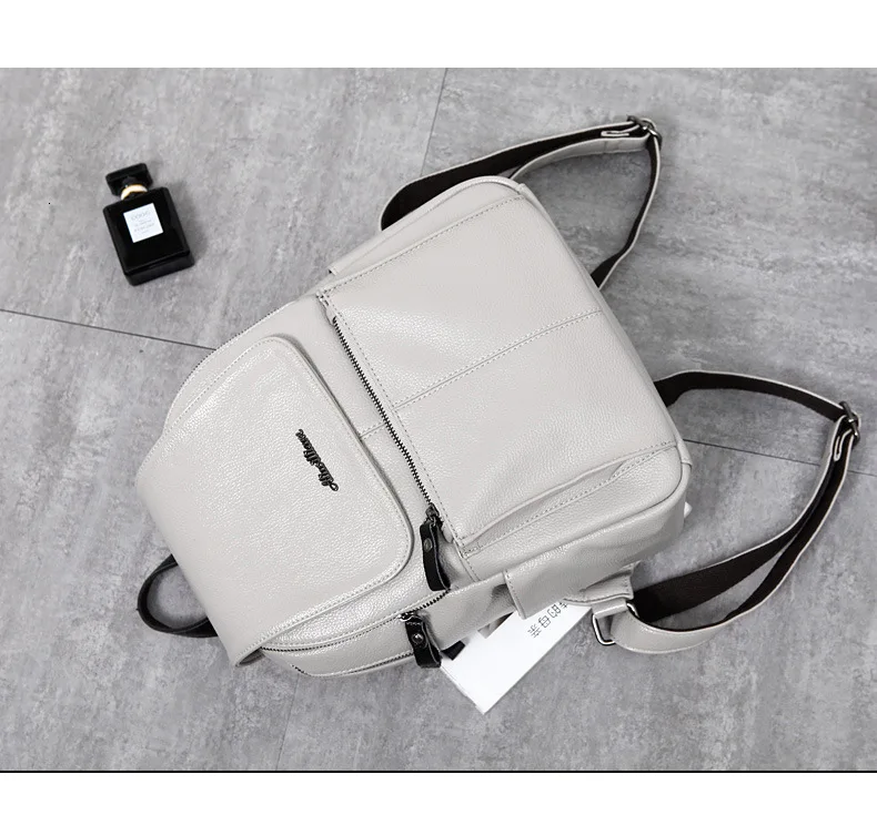 Кожаный женский рюкзак aliwilam Mochila Mujer, лаконичная дорожная сумка через плечо для девочек, Многофункциональный модный рюкзак с защитой от воровства