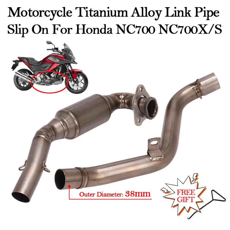 Слипоны для HONDA INTEGRA 750 DCT NC700 NC750X S D Передняя средняя звеньевая труба выхлопная