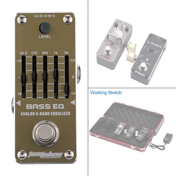 

AROMA AEB-3 Bass EQ Analog 5-Band Equalizer Electric Guitar Effect Pedal Mini Single Effect with True Bypass