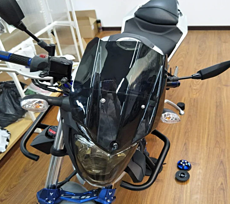 Artudatech ABS лобовое стекло мотоцикла ветровой экран с кронштейном для Yamaha MT-03 ветровой экран с держателем части мотоцикла