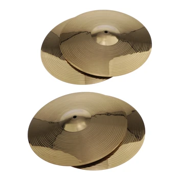 

4pcs Brass Alloy Splash Crash Hi Hat Drum Cymbals for Drummer Percussion 14'