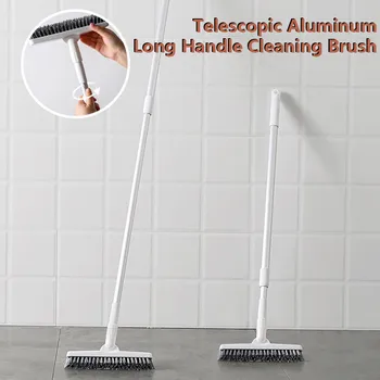 

Telescopic Aluminum Long Handle Cleaning Brush Stiff Tile Bathroom Toilet Brush Car Accessories Car Cleaning Tools#LR2