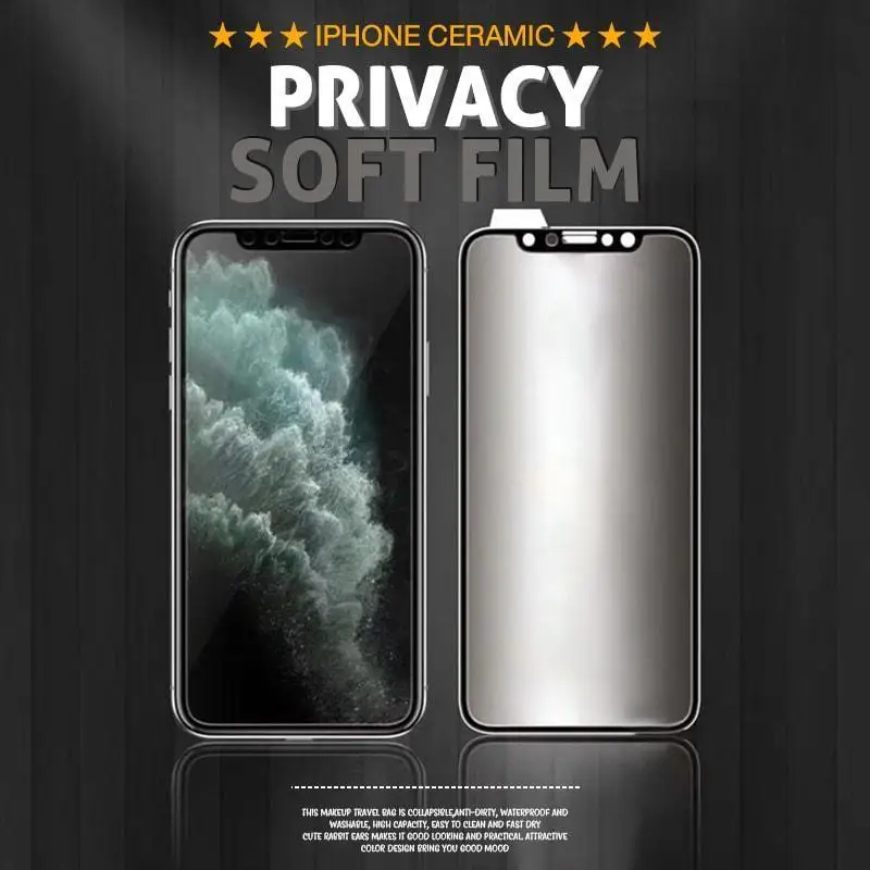 1 шт. iPhone керамический конфиденциальности с обмоткой эластичной пленкой матовая текстура и устойчивая к
