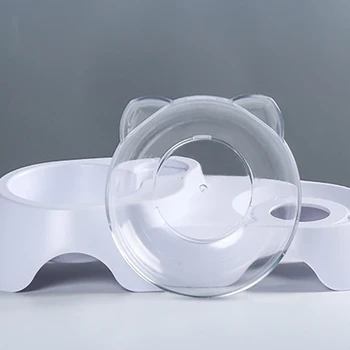 

Neck Protection Food Container Dog Feeder Anti Leak Safe Dual Use Storage ABS With Raised Stand Removable Cat Bowl Pet Supplies