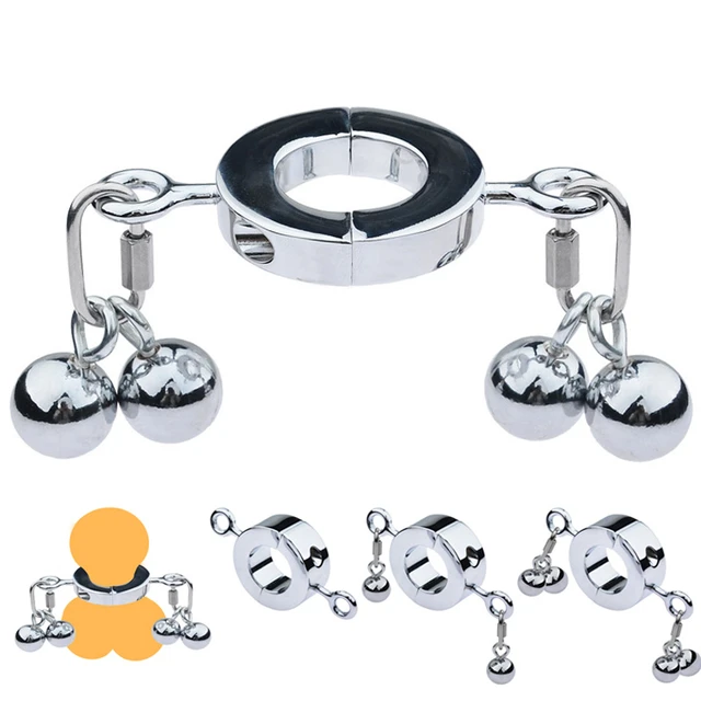 Wibrator Ball Stretcher Heavy Dute Metal Pendant Cock Ring Penis weights  Erection Enlarger Extender dick sex toys stainless ball - AliExpress