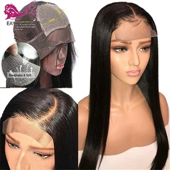 

EAYON 5x4.5 Silk Base Wigs Remy Brazilian 13x6 Lace Front Human Hair Wigs Silky Straight With Baby Hair 130 Density For Women