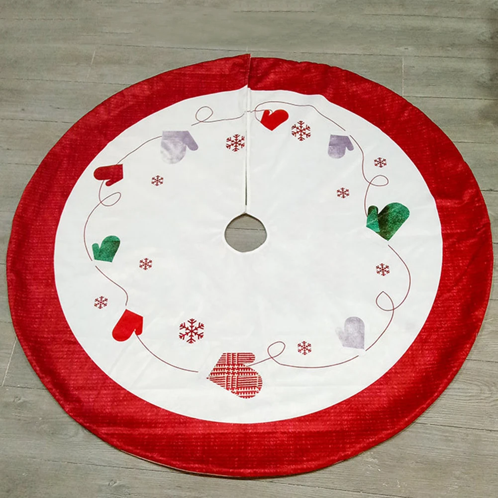 120cm Round Christmas Tree Skirt Apron Xmas Festive Home Party FloorChristmas Decorations for Home Tree Skirt Gift New Year