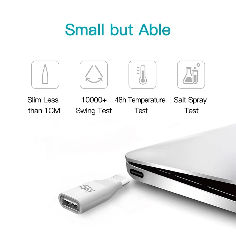 ISky Тип C адаптер типа OTG C к USB 3,0 для Macbook pro Air samsung S10 S9 USB OTG