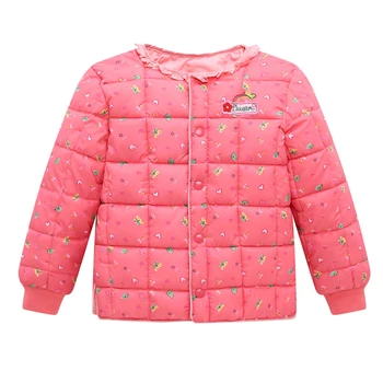 

2020 New Fashion Kids Winter Long Sleeve Down Parkas kids Heavyweight Casual Coat Girl Print Autumn Outerwear Zipper