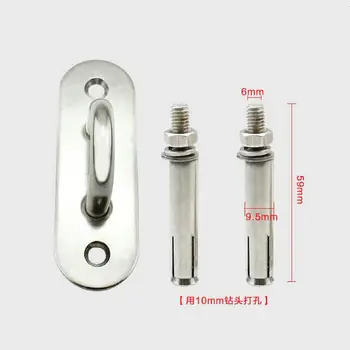 

HQ SM02 Stainless Steel 304 Swing Mounting Clamp Sandbags Swivel Base Ring Lifting Hanger Hook for Ceiling Mount Fan Light Hook