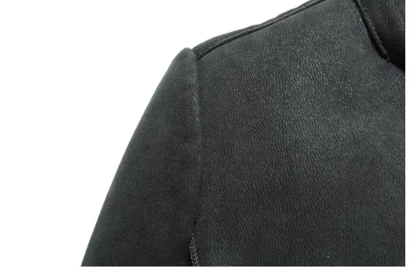 3 COLOR Fur one piece leather wool soft warm leather jacket for men medium length plush and thickened Lamb hair liner