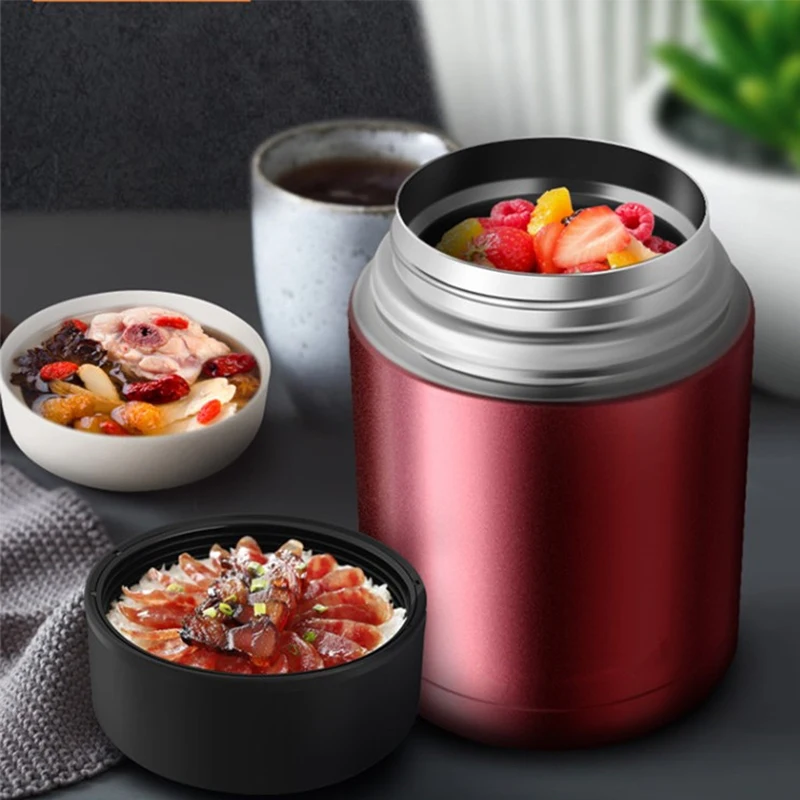 

Food Thermal Jar Large Capacity 800ML/1000ML Vacuum Insulated Food Soup Bento Thermos Containers Stainless Steel Lunch Box