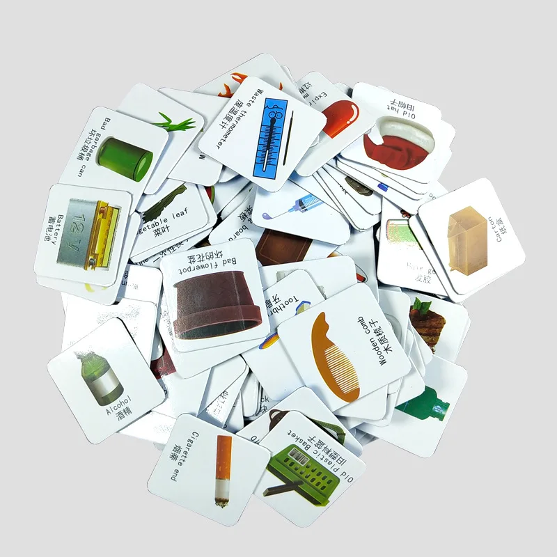 

Creative-Garbage Compartmental Toy Cards Children'S Educational Science Garbage Compartmental Card Desktop Game Props