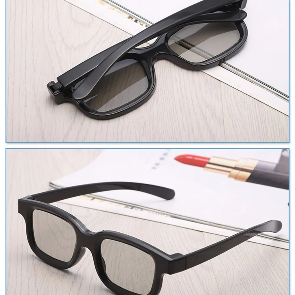 Universal Passive Circular 3D Polarized Movie Glasses Unisex ABS Frame Stereo Not Flash For 3D TV Cinemas