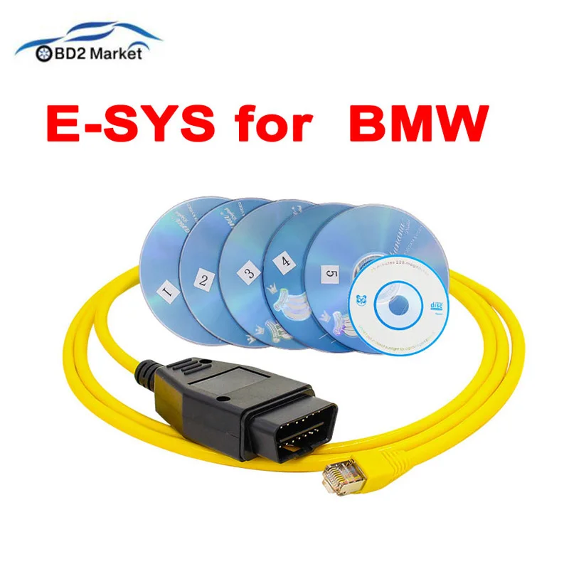 E-SYS для BMW F-series ICOM OBD2 сканер Диагностический кабель скрытый Ethernet в OBD2 ESYS кабель для передачи данных E-SYS ENET инструмент для сканирования данных